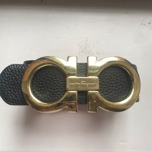 Salvatore Ferragamo Belt Black/Orange Size CM95
